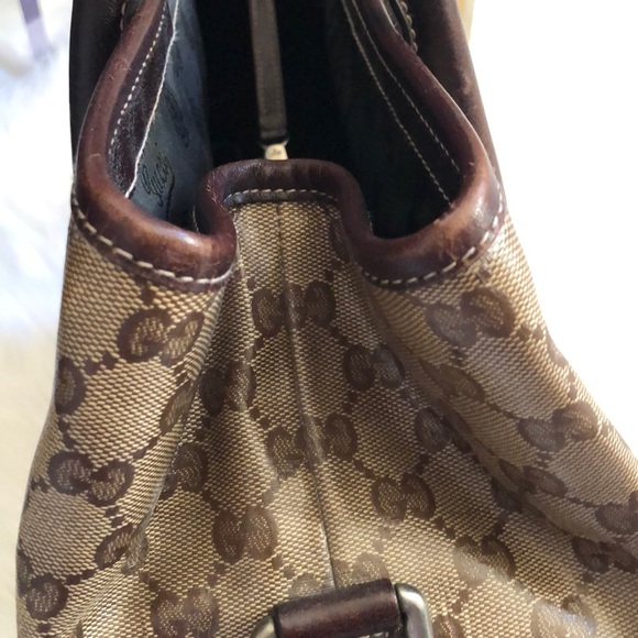 💯% Authentic Crystal Joy Monogram brown bag - Picture 4 of 8